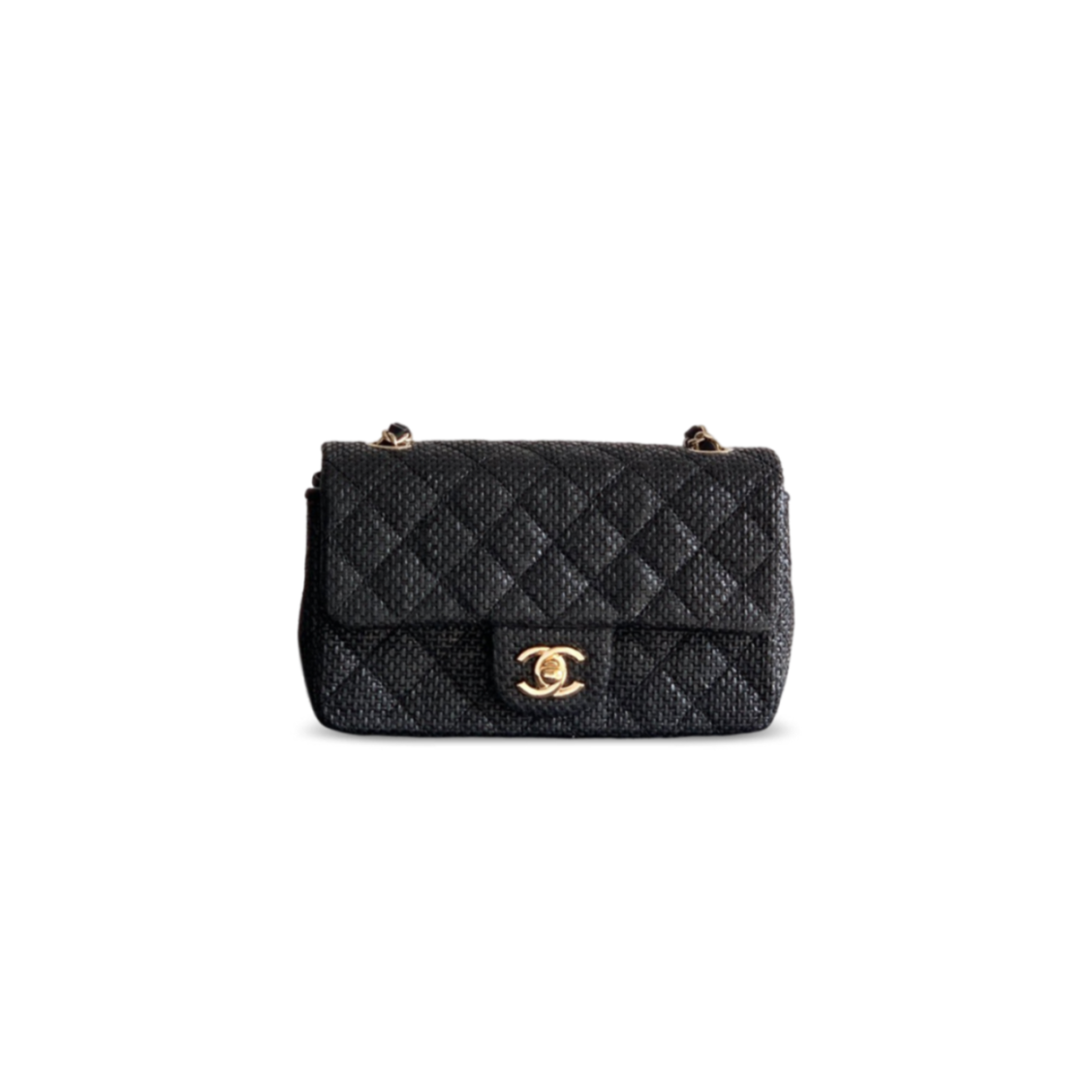 CHANEL MASTER 26C QUILTED MINI CLASSIC FLAP WOVEN BAG (20*14*8cm)